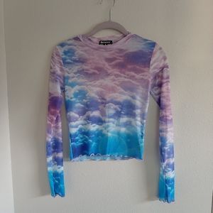 Horoscopez - Cloud Mesh Crop Top & Skirt Set